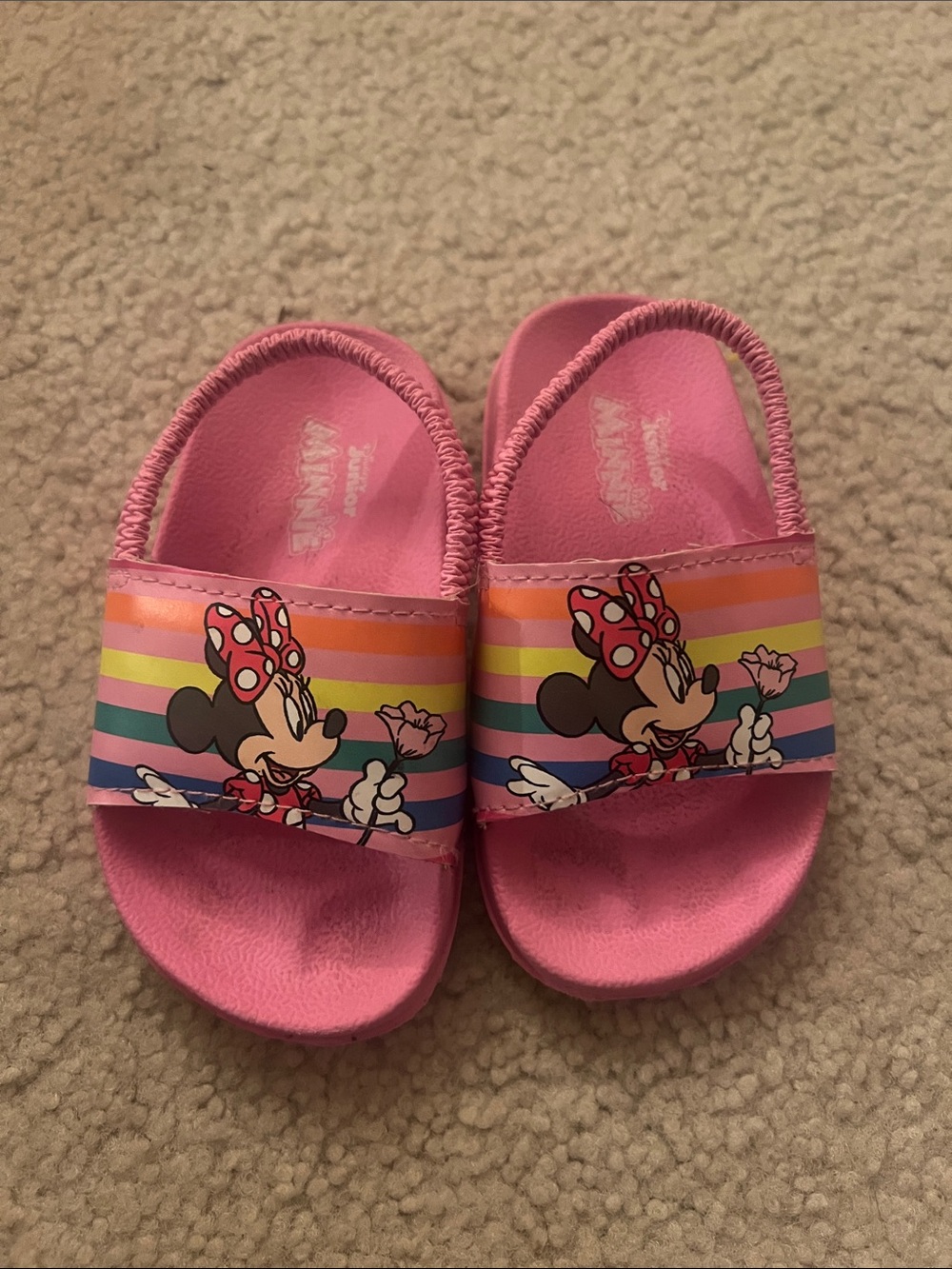 Disney Minnie Mouse Pink Kids Slide Sandals